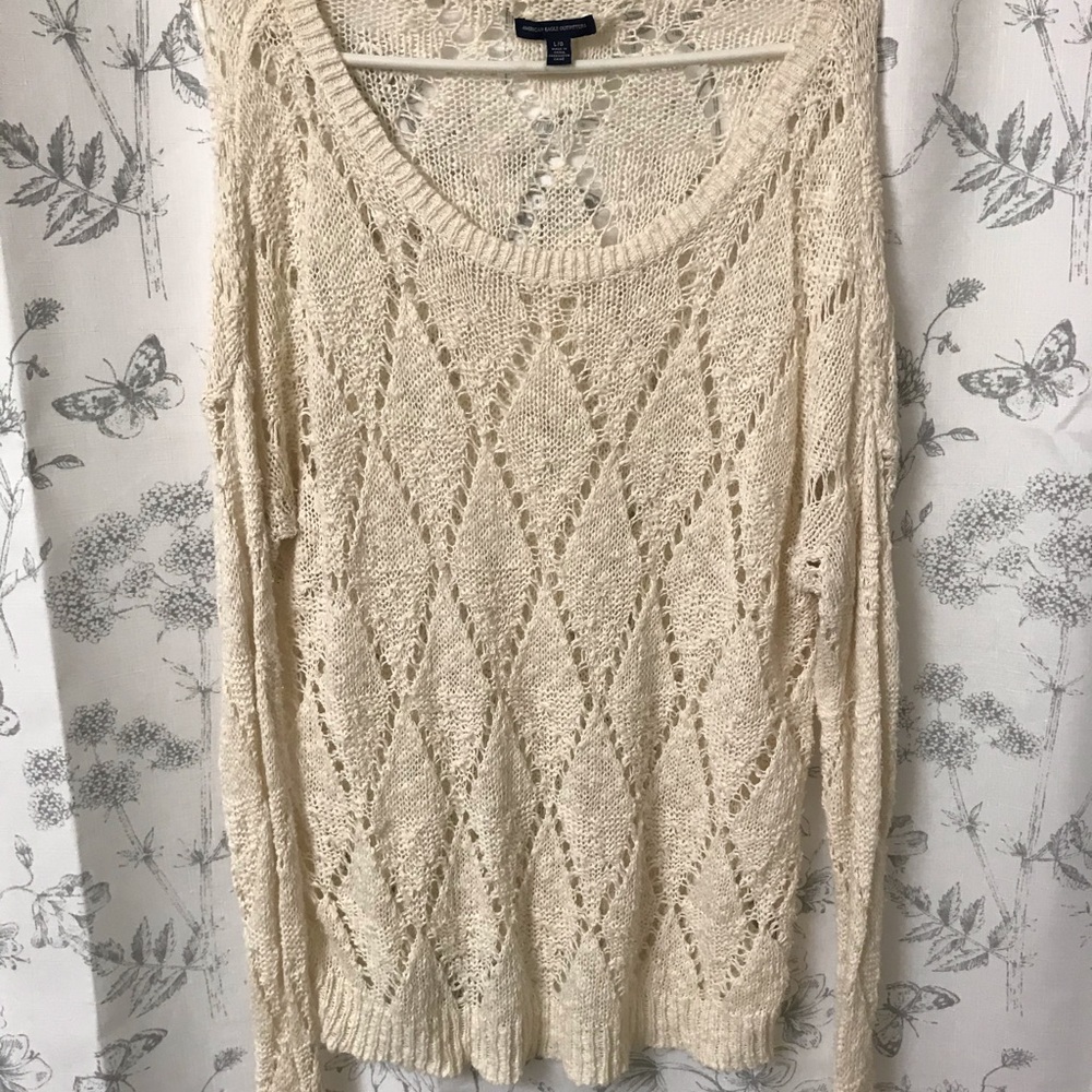 LIKE NEW AE Crochet Sweater